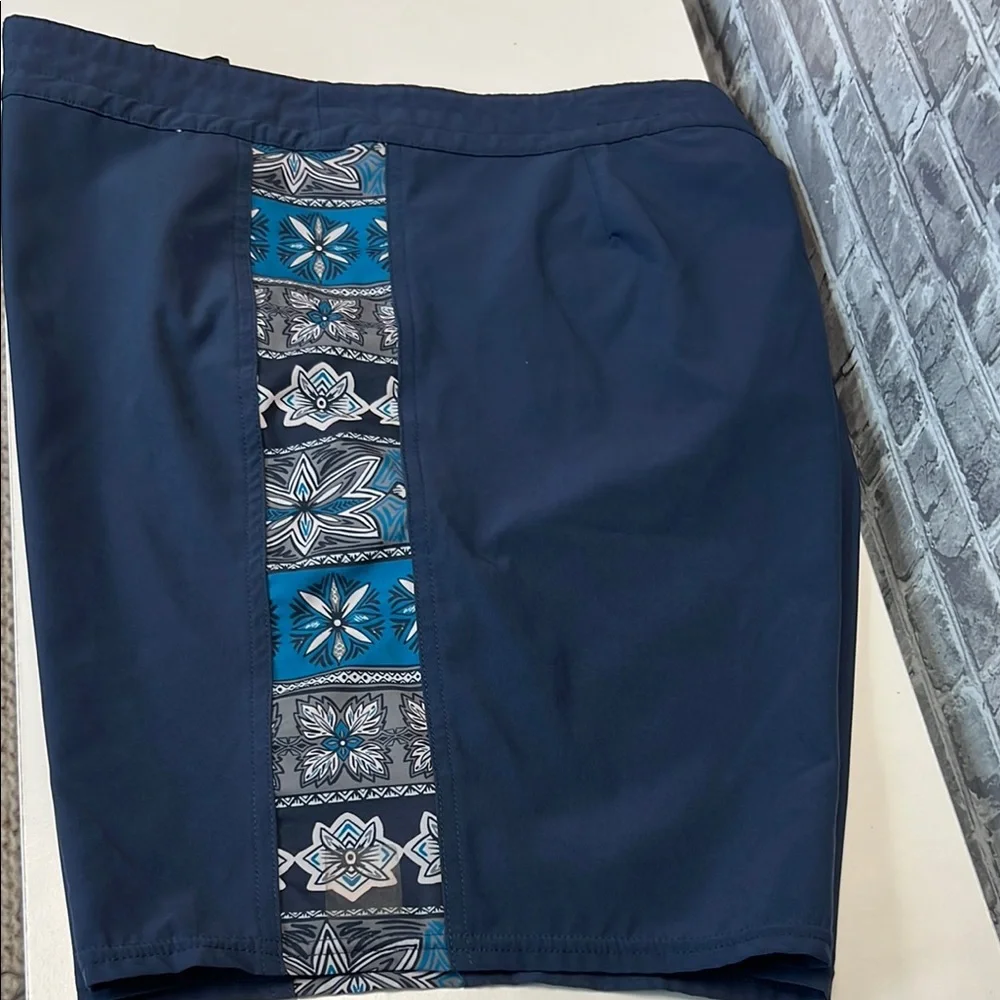 O'Neill Blue Board Shorts with Patterned‎ Stripe